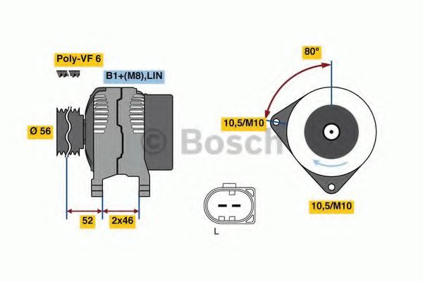 BOSCH 0 986 081 390 Генератор для LAND ROVER FREELANDER 2 (Ленд ровер/лэнд ровер Фриландер 2) BOSCH 0 986 081 390 Генератор для LAND ROVER FREELANDER 2 (Ленд ровер/лэнд ровер Фриландер 2)