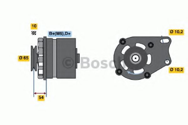 BOSCH 9 120 144 241 Генератор M 020 BS. . для FIAT PANDA (Фиат Панда) BOSCH 9 120 144 241 Генератор M 020 BS. . для FIAT PANDA (Фиат Панда)