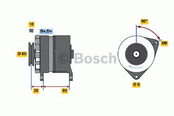 BOSCH 9 120 334 324 Генератор 55 для SUZUKI (Сузуки) BOSCH 9 120 334 324 Генератор 55 для SUZUKI (Сузуки)