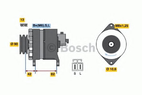 BOSCH 9 120 335 001 Генератор для NISSAN (Ниссан) BOSCH 9 120 335 001 Генератор для NISSAN (Ниссан)