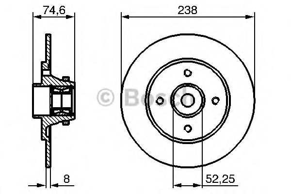BOSCH 0 986 479 281 Тормозной диск для RENAULT CLIO I (Рено Cлио и) BOSCH 0 986 479 281 Тормозной диск для RENAULT CLIO I (Рено Cлио и)