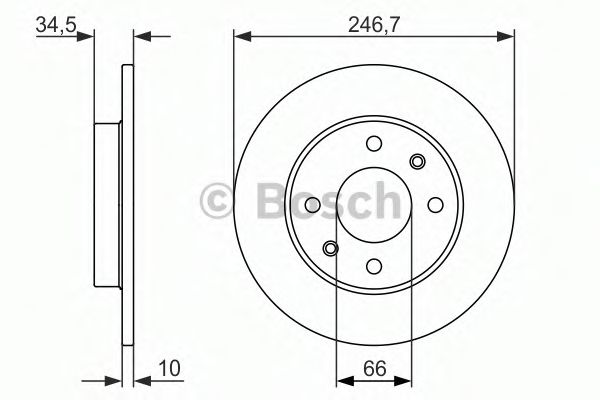 BOSCH 0 986 479 827 Тормозной диск для PEUGEOT 205 II (Пежо 205 2) BOSCH 0 986 479 827 Тормозной диск для PEUGEOT 205 II (Пежо 205 2)
