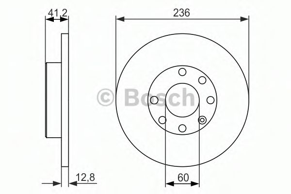 BOSCH 0 986 479 830 Тормозной диск для OPEL CORSA A (Опель Cорса а) BOSCH 0 986 479 830 Тормозной диск для OPEL CORSA A (Опель Cорса а)