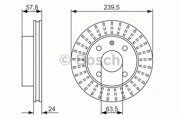 BOSCH 0 986 479 836 Тормозной диск для FORD ORION II (Форд Орион 2) BOSCH 0 986 479 836 Тормозной диск для FORD ORION II (Форд Орион 2)