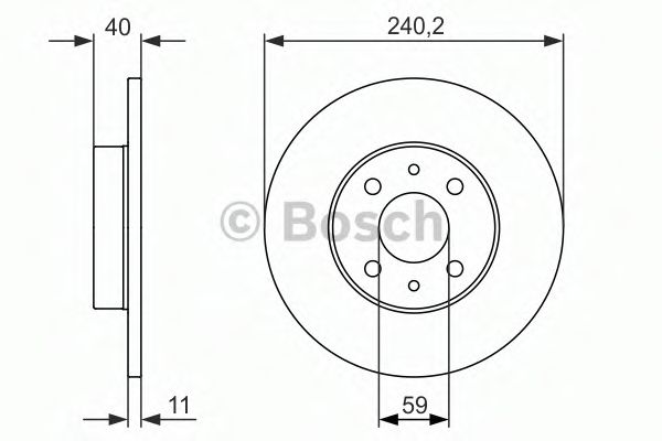BOSCH 0 986 479 857 Тормозной диск для FIAT TEMPRA (Фиат Тэмпра) BOSCH 0 986 479 857 Тормозной диск для FIAT TEMPRA (Фиат Тэмпра)