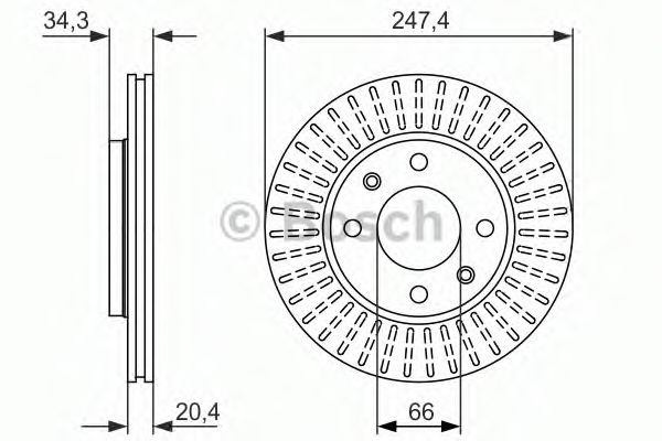BOSCH 0 986 479 861 Тормозной диск для PEUGEOT 309 II (Пежо 309 2) BOSCH 0 986 479 861 Тормозной диск для PEUGEOT 309 II (Пежо 309 2)
