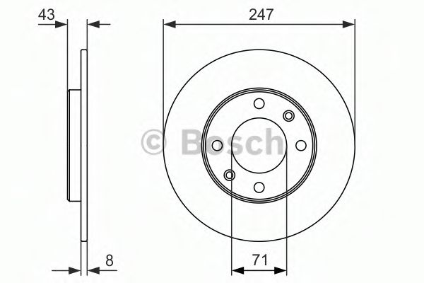 BOSCH 0 986 479 870 Тормозной диск для PEUGEOT 207 (Пежо 207) BOSCH 0 986 479 870 Тормозной диск для PEUGEOT 207 (Пежо 207)