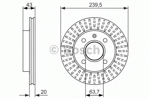 BOSCH 0 986 479 874 Тормозной диск для FORD FIESTA (Форд Фиэста) BOSCH 0 986 479 874 Тормозной диск для FORD FIESTA (Форд Фиэста)