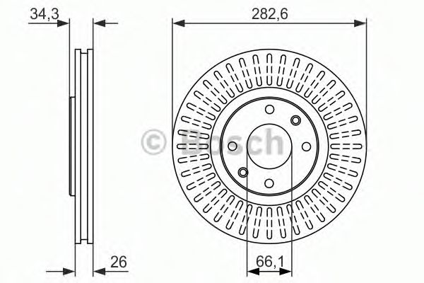 BOSCH 0 986 479 924 Тормозной диск для CITROËN C4 I (CитроËн С4 и) BOSCH 0 986 479 924 Тормозной диск для CITROËN C4 I (CитроËн С4 и)