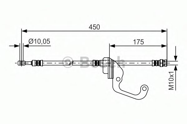 BOSCH 1 987 481 378 Тормозной шланг для MITSUBISHI GALLOPER (Митсубиши/митсубиси Галлопэр) BOSCH 1 987 481 378 Тормозной шланг для MITSUBISHI GALLOPER (Митсубиши/митсубиси Галлопэр)