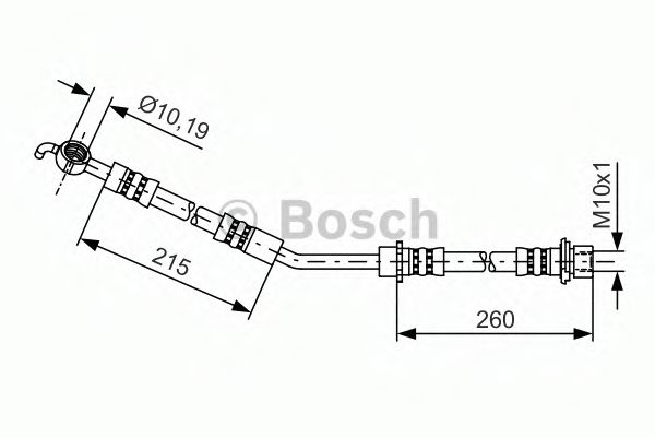 BOSCH 1 987 481 409 Тормозной шланг передний мост слева для TOYOTA VITZ (Тойота/тоета Vитз) BOSCH 1 987 481 409 Тормозной шланг передний мост слева для TOYOTA VITZ (Тойота/тоета Vитз)