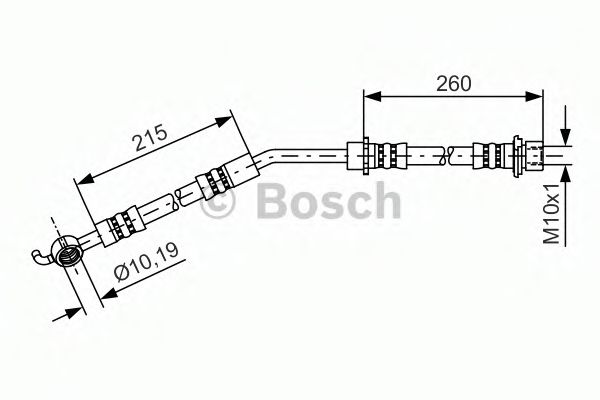 BOSCH 1 987 481 410 Тормозной шланг для TOYOTA VITZ (Тойота/тоета Vитз) BOSCH 1 987 481 410 Тормозной шланг для TOYOTA VITZ (Тойота/тоета Vитз)