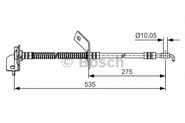 BOSCH 1 987 481 414 Тормозной шланг передний мост слева для KIA K3 II (Киа К3 2) BOSCH 1 987 481 414 Тормозной шланг передний мост слева для KIA K3 II (Киа К3 2)