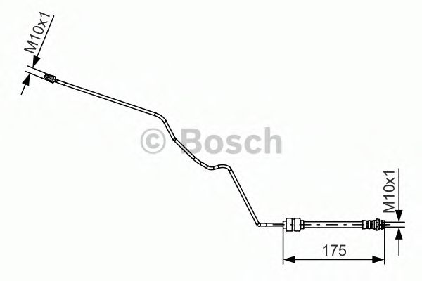 BOSCH 1 987 481 419 Тормозной шланг справа для FORD (Форд) BOSCH 1 987 481 419 Тормозной шланг справа для FORD (Форд)