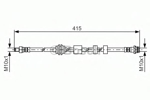 BOSCH 1 987 481 425 Тормозной шланг передняя ось, двусторонне для FORD (Форд) BOSCH 1 987 481 425 Тормозной шланг передняя ось, двусторонне для FORD (Форд)