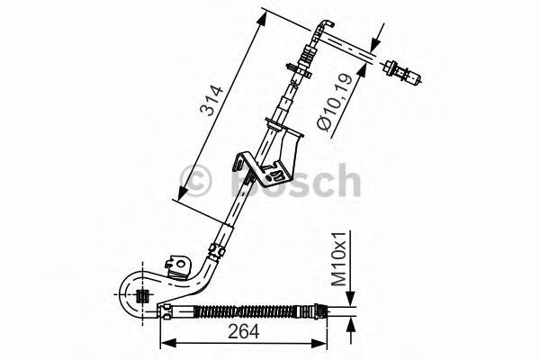 BOSCH 1 987 481 428 Тормозной шланг для CITROËN C6 (CитроËн C6) BOSCH 1 987 481 428 Тормозной шланг для CITROËN C6 (CитроËн C6)