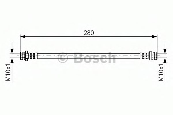 BOSCH 1 987 481 455 Тормозной шланг для HYUNDAI EXCEL II (Хендай Эxcэл 2) BOSCH 1 987 481 455 Тормозной шланг для HYUNDAI EXCEL II (Хендай Эxcэл 2)