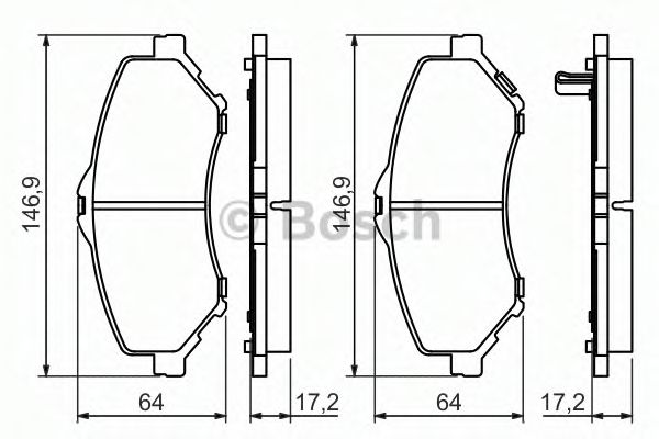 BOSCH 0 986 494 493 Тормозные колодки для DODGE JOURNEY (Додж Жоурнэъ) BOSCH 0 986 494 493 Тормозные колодки для DODGE JOURNEY (Додж Жоурнэъ)