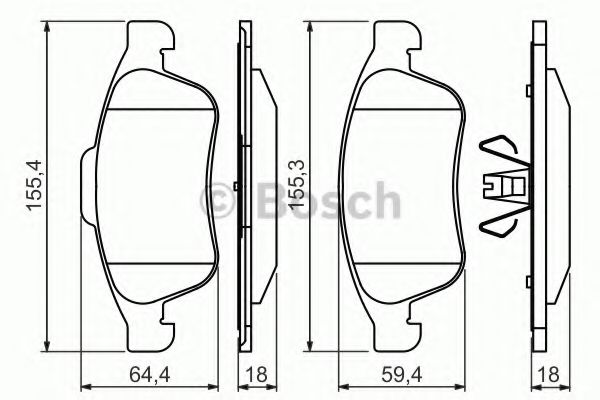 BOSCH 0 986 494 441 Тормозные колодки для RENAULT GRAN III (Рено Гран 3) BOSCH 0 986 494 441 Тормозные колодки для RENAULT GRAN III (Рено Гран 3)