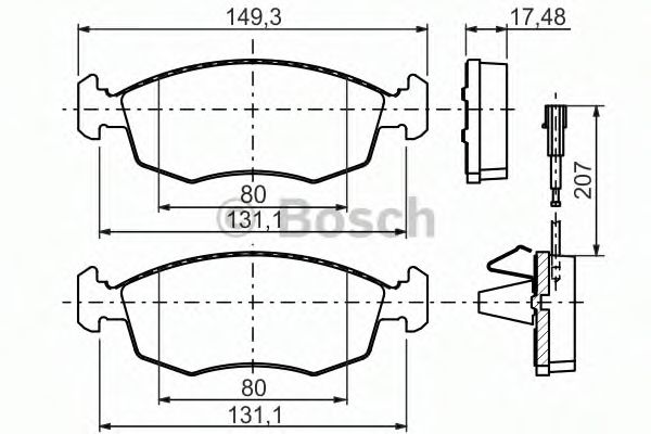 BOSCH 0 986 494 463 Тормозные колодки для FIAT 500 C (Фиат 500 c) BOSCH 0 986 494 463 Тормозные колодки для FIAT 500 C (Фиат 500 c)