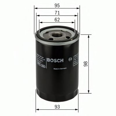BOSCH 0 986 452 024 Масляный фильтр для NISSAN 200 SX (Ниссан 200 сx)