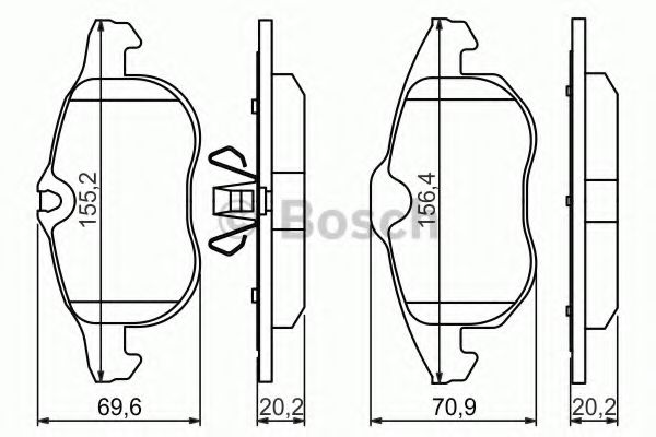 BOSCH 0 986 494 044 Тормозные колодки для OPEL VECTRA C (Опель Вектра с) BOSCH 0 986 494 044 Тормозные колодки для OPEL VECTRA C (Опель Вектра с)
