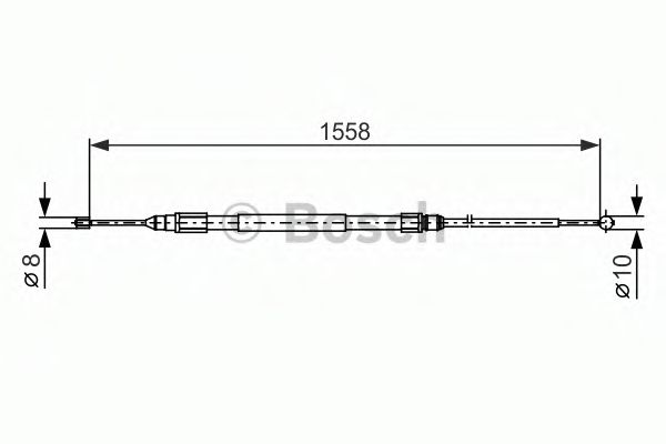 BOSCH 1 987 482 368 Трос, стояночная тормозная система справа для BMW (Бмв) BOSCH 1 987 482 368 Трос, стояночная тормозная система справа для BMW (Бмв)