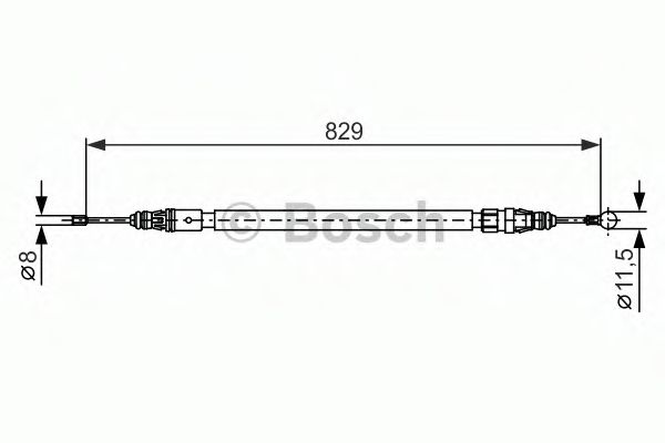 BOSCH 1 987 482 372 Трос, стояночная тормозная система справа для CITROËN DS4 (CитроËн Дс4) BOSCH 1 987 482 372 Трос, стояночная тормозная система справа для CITROËN DS4 (CитроËн Дс4)