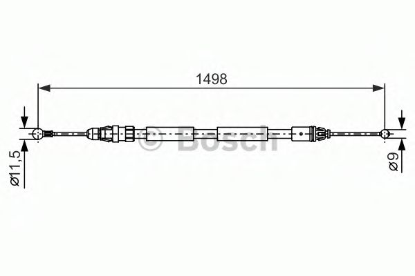 BOSCH 1 987 482 387 Трос, стояночная тормозная система для OPEL (Опель) BOSCH 1 987 482 387 Трос, стояночная тормозная система для OPEL (Опель)