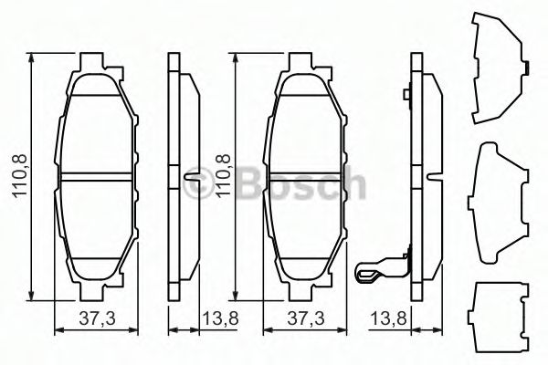 BOSCH 0 986 494 444 Тормозные колодки для SUBARU LEGACY V (Субару Легаси 5)