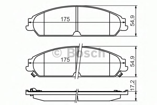 BOSCH 0 986 494 483 Тормозные колодки для DODGE CALIBER (Додж Калибер) BOSCH 0 986 494 483 Тормозные колодки для DODGE CALIBER (Додж Калибер)