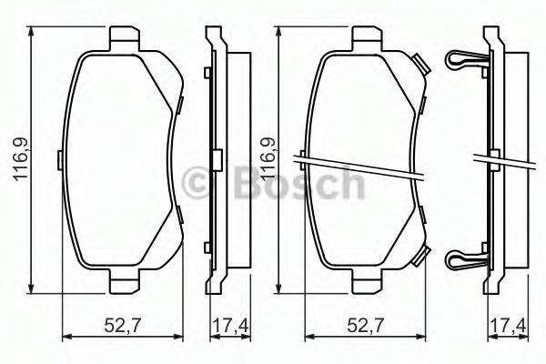 BOSCH 0 986 494 496 Тормозные колодки для DODGE JOURNEY (Додж Жоурнэъ) BOSCH 0 986 494 496 Тормозные колодки для DODGE JOURNEY (Додж Жоурнэъ)