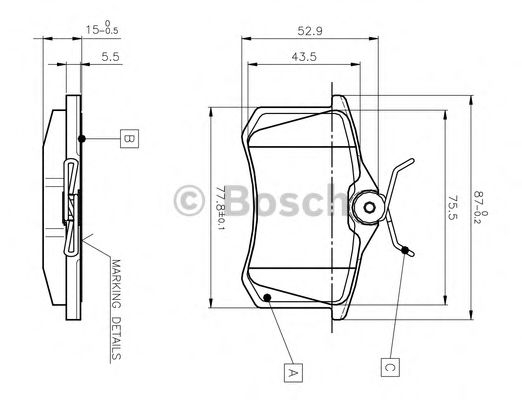 BOSCH 0 986 TB2 012 Тормозные колодки для SEAT TOLEDO (Сеат Толэдо) BOSCH 0 986 TB2 012 Тормозные колодки для SEAT TOLEDO (Сеат Толэдо)