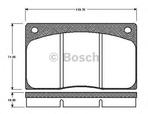 BOSCH 0 986 TB2 057 Тормозные колодки передний мост для RENAULT MASTER I (Рено Мастэр и) BOSCH 0 986 TB2 057 Тормозные колодки передний мост для RENAULT MASTER I (Рено Мастэр и)