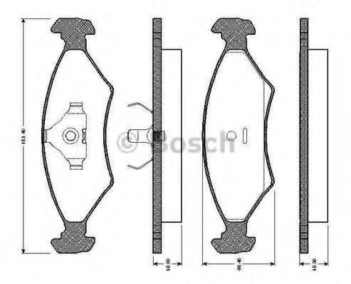BOSCH 0 986 TB2 067 Тормозные колодки для FORD ORION II (Форд Орион 2) BOSCH 0 986 TB2 067 Тормозные колодки для FORD ORION II (Форд Орион 2)