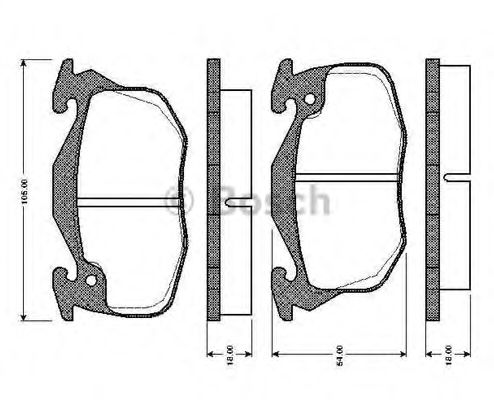 BOSCH 0 986 TB2 101 Тормозные колодки для RENAULT CLIO I (Рено Cлио и) BOSCH 0 986 TB2 101 Тормозные колодки для RENAULT CLIO I (Рено Cлио и)