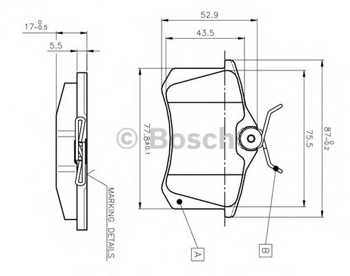 BOSCH 0 986 TB2 139 Тормозные колодки задний мост для AUDI TT (Ауди Тт) BOSCH 0 986 TB2 139 Тормозные колодки задний мост для AUDI TT (Ауди Тт)