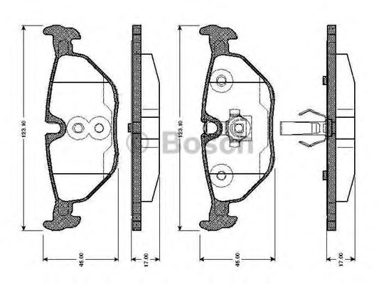 BOSCH 0 986 TB2 147 Тормозные колодки для BMW (Бмв) BOSCH 0 986 TB2 147 Тормозные колодки для BMW (Бмв)