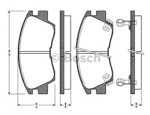 BOSCH 0 986 TB2 154 Тормозные колодки для MITSUBISHI COLT/RODEO (Митсубиши/митсубиси Cолт/родэо) BOSCH 0 986 TB2 154 Тормозные колодки для MITSUBISHI COLT/RODEO (Митсубиши/митсубиси Cолт/родэо)