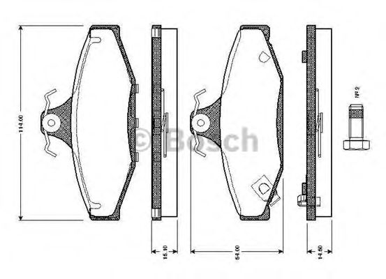 BOSCH 0 986 TB2 187 Тормозные колодки для SSANGYONG MUSSO (Сан-янг/санянг Муссо) BOSCH 0 986 TB2 187 Тормозные колодки для SSANGYONG MUSSO (Сан-янг/санянг Муссо)