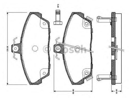 BOSCH 0 986 TB2 190 Тормозные колодки для ROVER 400 (Ровер 400) BOSCH 0 986 TB2 190 Тормозные колодки для ROVER 400 (Ровер 400)