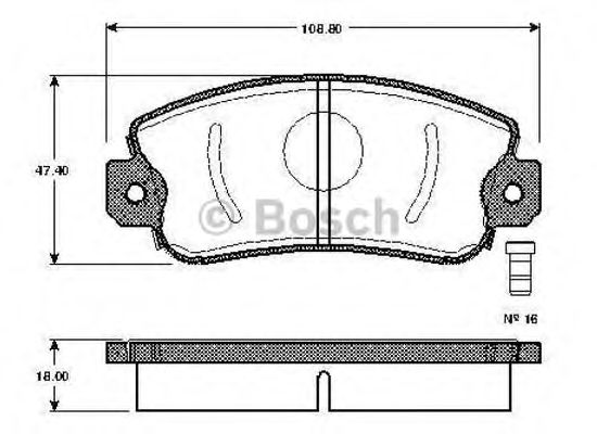 BOSCH 0 986 TB2 201 Тормозные колодки передний мост для FIAT STRADA II (Фиат Страда 2) BOSCH 0 986 TB2 201 Тормозные колодки передний мост для FIAT STRADA II (Фиат Страда 2)