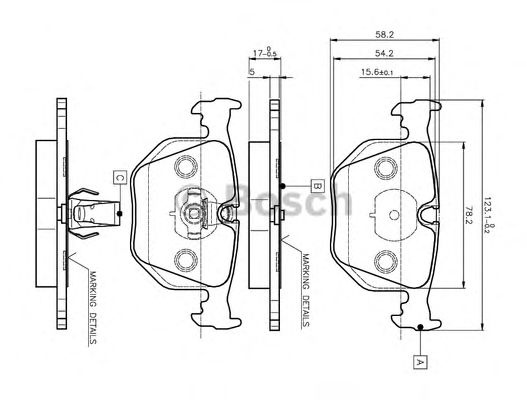 BOSCH 0 986 TB2 204 Тормозные колодки для BMW (Бмв) BOSCH 0 986 TB2 204 Тормозные колодки для BMW (Бмв)