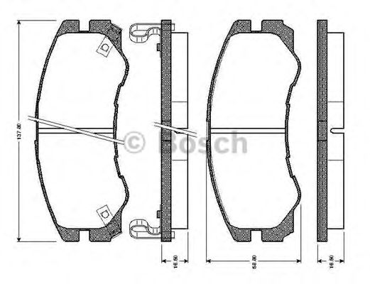 BOSCH 0 986 TB2 234 Тормозные колодки для OPEL FRONTERA B (Опель Фронтера б) BOSCH 0 986 TB2 234 Тормозные колодки для OPEL FRONTERA B (Опель Фронтера б)