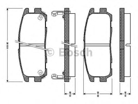 BOSCH 0 986 TB2 237 Тормозные колодки для OPEL FRONTERA B (Опель Фронтера б) BOSCH 0 986 TB2 237 Тормозные колодки для OPEL FRONTERA B (Опель Фронтера б)
