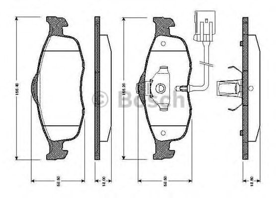 BOSCH 0 986 TB2 241 Тормозные колодки передний мост для FORD MONDEO (Форд Мондэо) BOSCH 0 986 TB2 241 Тормозные колодки передний мост для FORD MONDEO (Форд Мондэо)
