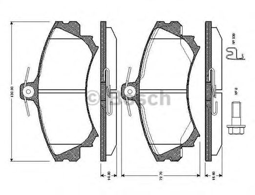 BOSCH 0 986 TB2 288 Тормозные колодки для PROTON WAJA (Протон Важа) BOSCH 0 986 TB2 288 Тормозные колодки для PROTON WAJA (Протон Важа)
