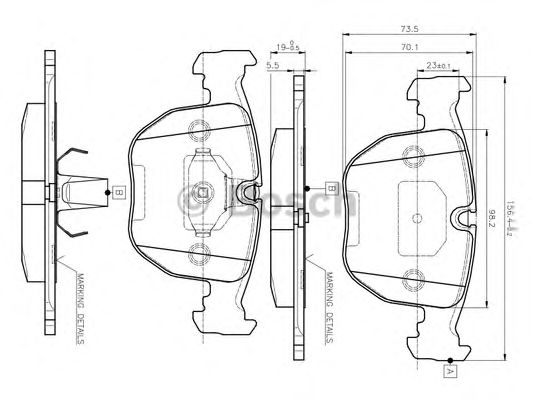 BOSCH 0 986 TB2 292 Тормозные колодки для BMW (Бмв) BOSCH 0 986 TB2 292 Тормозные колодки для BMW (Бмв)