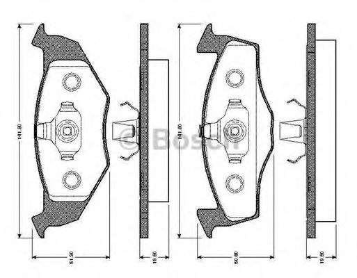 BOSCH 0 986 TB2 300 Тормозные колодки для SEAT TOLEDO (Сеат Толэдо) BOSCH 0 986 TB2 300 Тормозные колодки для SEAT TOLEDO (Сеат Толэдо)
