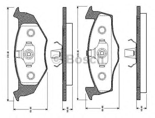 BOSCH 0 986 TB2 301 Тормозные колодки для SEAT TOLEDO (Сеат Толэдо) BOSCH 0 986 TB2 301 Тормозные колодки для SEAT TOLEDO (Сеат Толэдо)